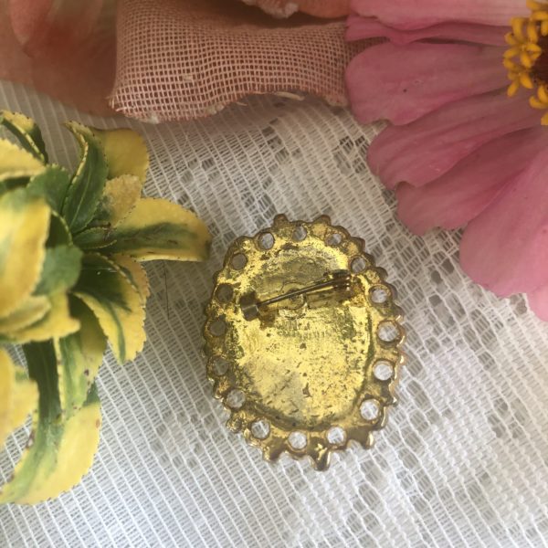 Broche vintage dorée – Image 4