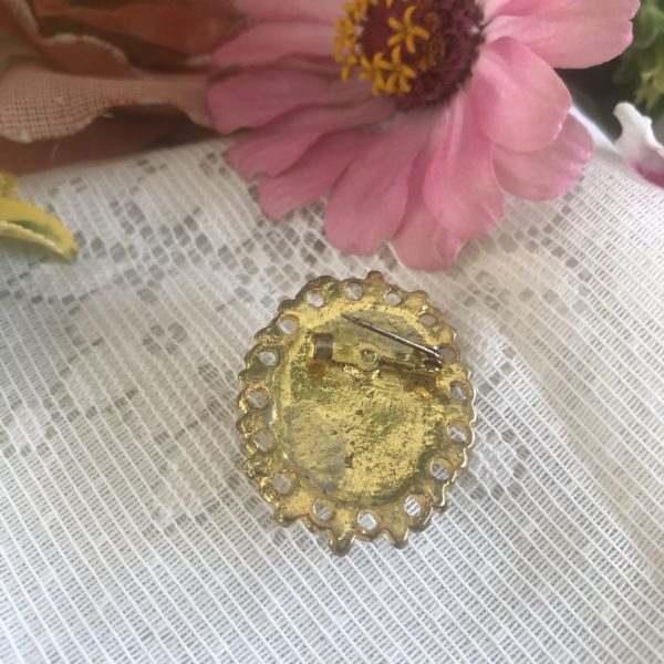 Broche vintage dorée – Image 3