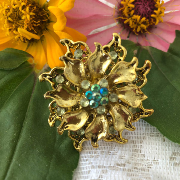 Broche dorée vintage – Image 3