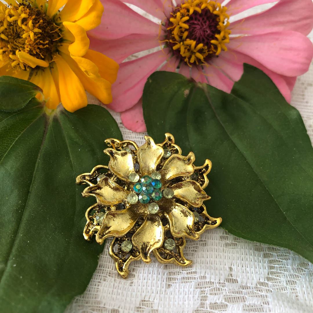 Broche dorée vintage