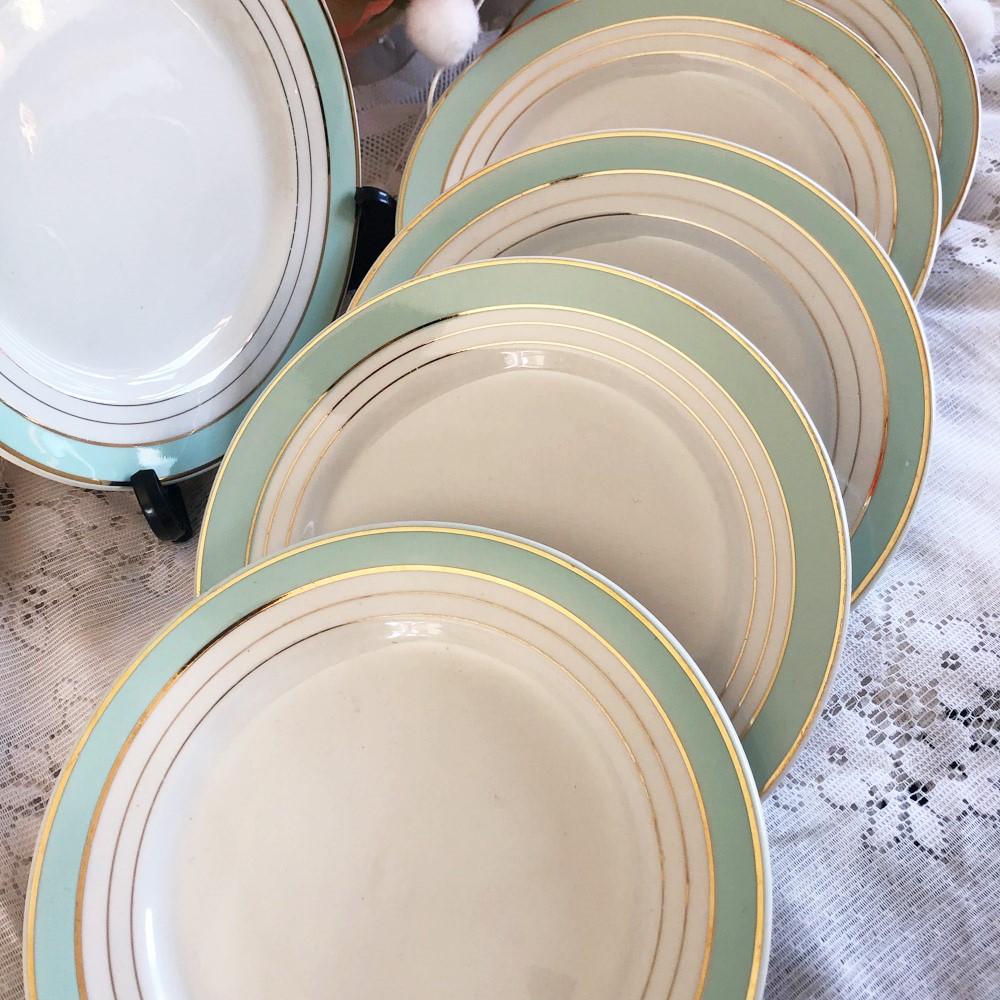 10 Assiettes plates Luneville Régence