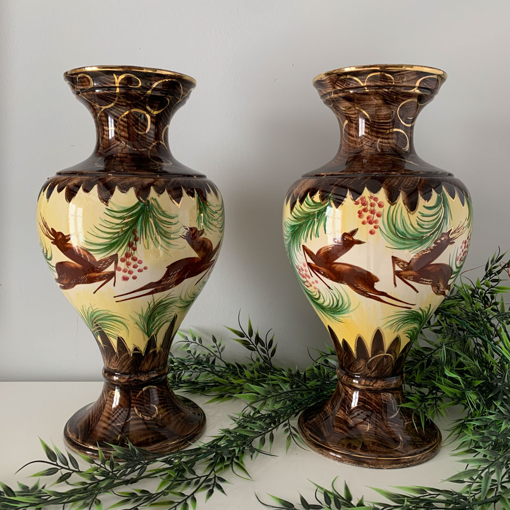 Paire de vases en céramique H. Bequet