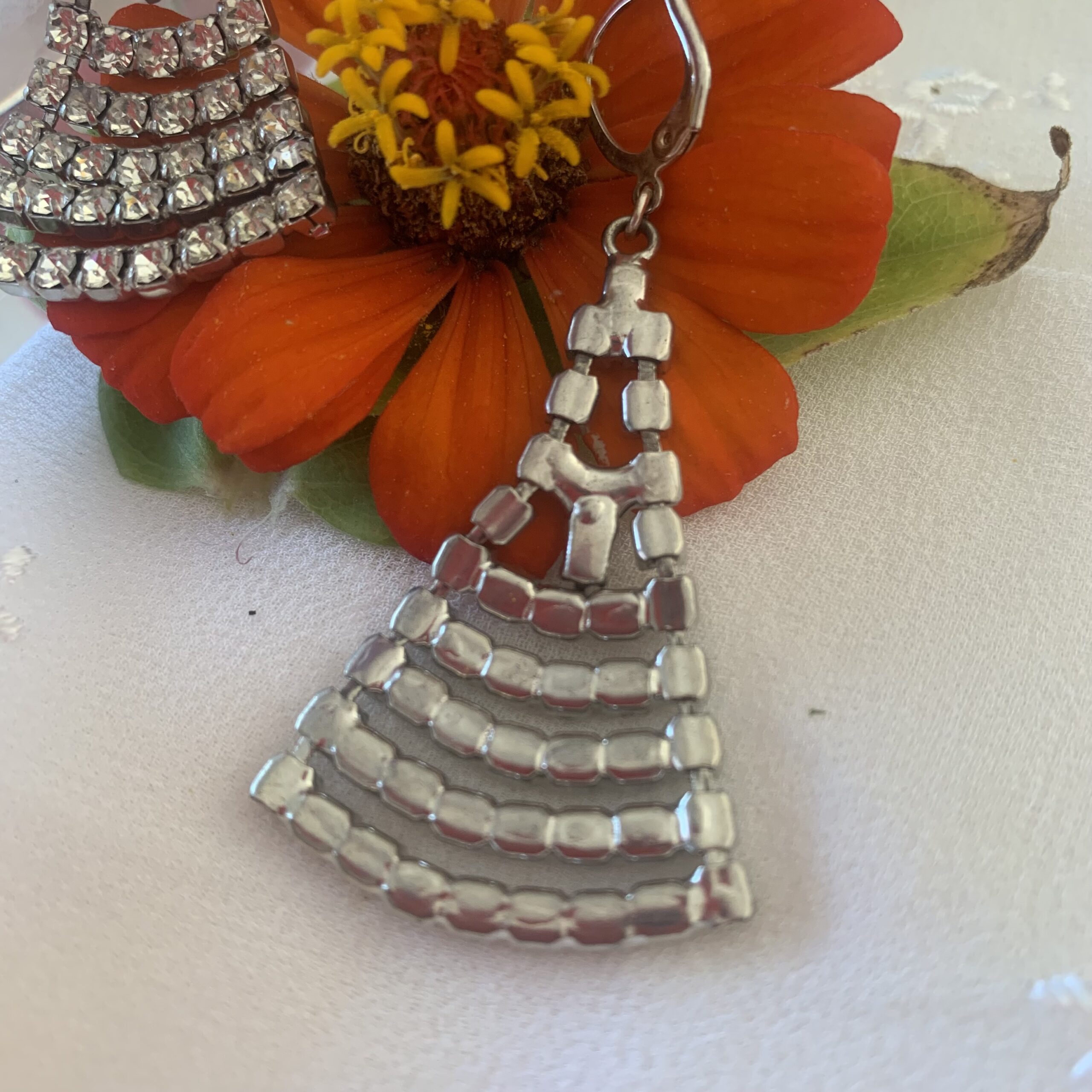 Boucles d’oreilles pendantes strass