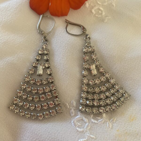 Boucles d'oreilles pendantes strass – Image 3