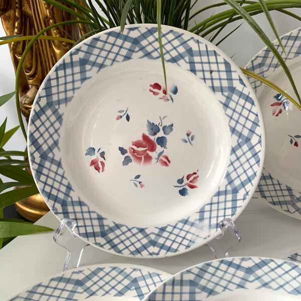 Assiettes à dessert Digoin modèle Maurice