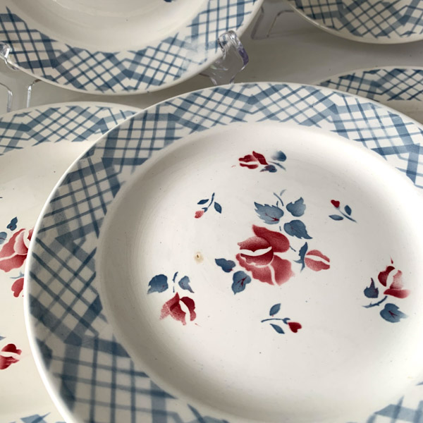 Assiettes à dessert Digoin Sarreguemines modèle Maurice