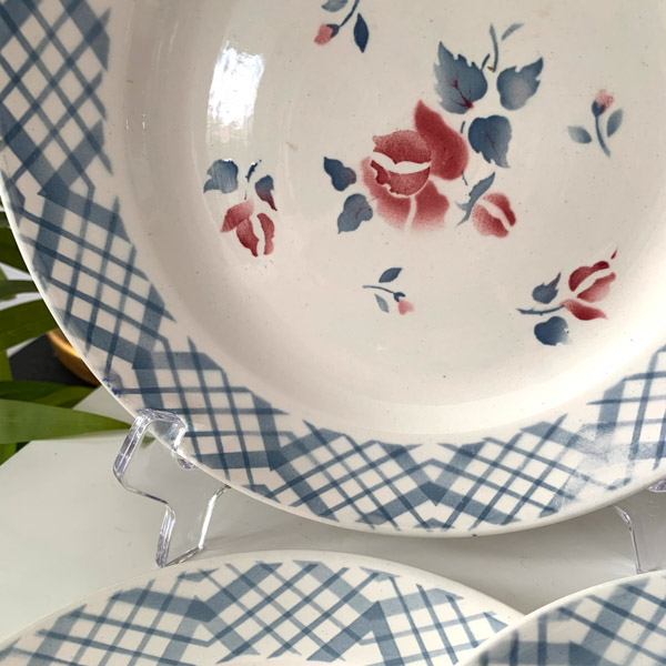 Assiettes à dessert Digoin Sarreguemines modèle Maurice