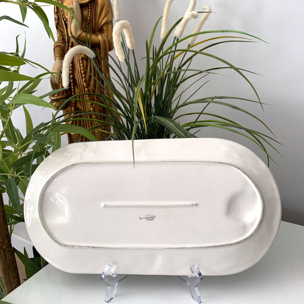 Plat à cake en barbotine décor citrons