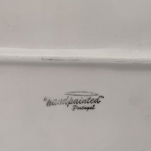 Plat à cake en barbotine décor citrons