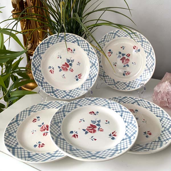 Assiettes à dessert Digoin modèle Maurice