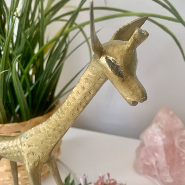 Girafe vintage en laiton