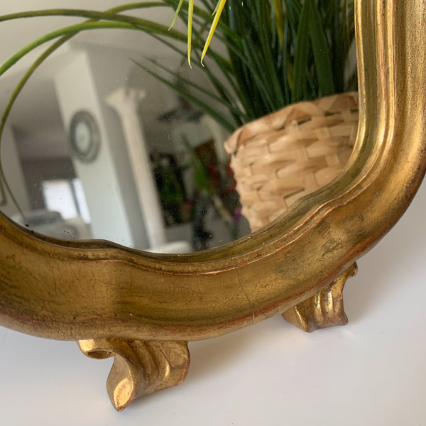 Miroir doré à poser style Louis XV