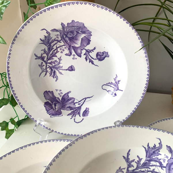 Assiettes creuses Sarreguemines Modèle Féria
