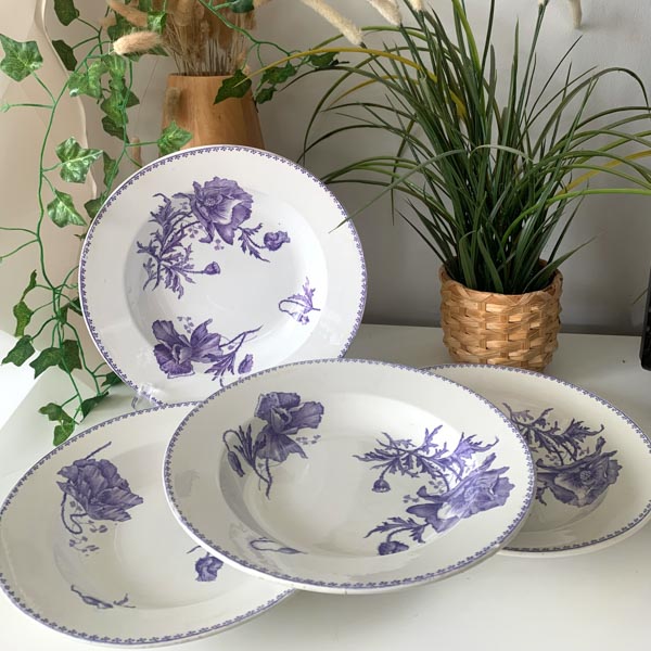 Assiettes creuses Sarreguemines Modèle Féria